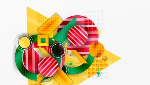 Dynamic complex geometric abstract background Stock Illustration