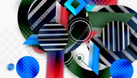 Dynamic complex geometric abstract background Stock Illustration