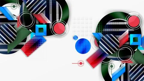 Dynamic complex geometric abstract background Illustrazione stock