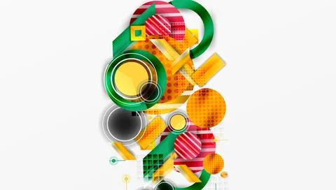 Dynamic complex geometric abstract background Illustrazione stock