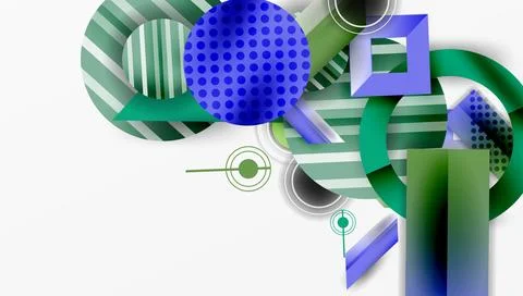 Dynamic complex geometric abstract background Illustrazione stock