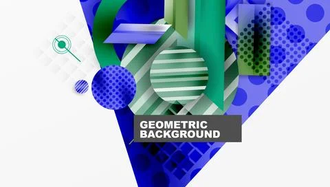 Dynamic complex geometric abstract background Illustrazione stock