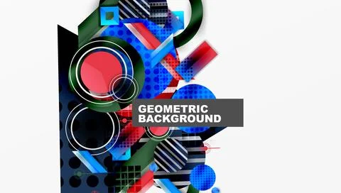 Dynamic complex geometric abstract background Stock Illustration