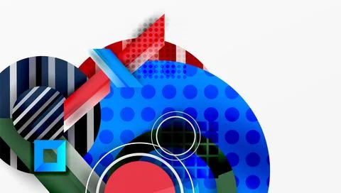 Dynamic complex geometric abstract background Stock Illustration