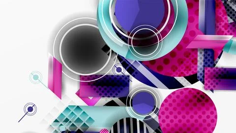 Dynamic complex geometric abstract background Stock Illustration