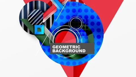 Dynamic complex geometric abstract background Stock Illustration