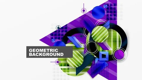Dynamic complex geometric abstract background Illustrazione stock