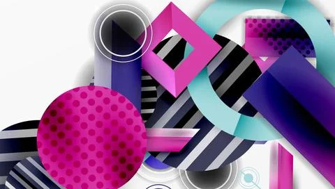 Dynamic complex geometric abstract background Illustrazione stock