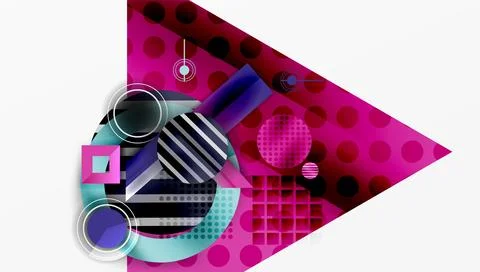 Dynamic complex geometric abstract background Stock Illustration