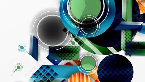 Dynamic complex geometric abstract background Stock Illustration
