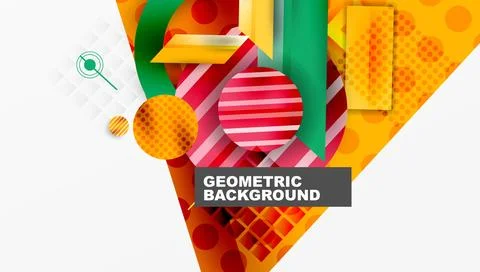 Dynamic complex geometric abstract background Stock Illustration
