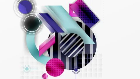 Dynamic complex geometric abstract background Stock Illustration