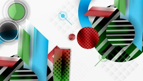 Dynamic complex geometric abstract background Illustrazione stock