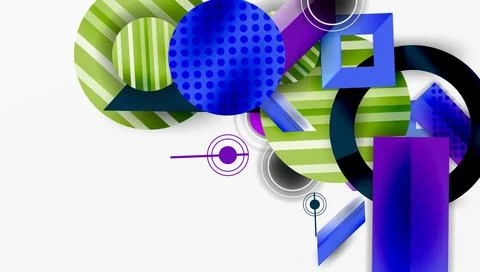 Dynamic complex geometric abstract background Stock Illustration