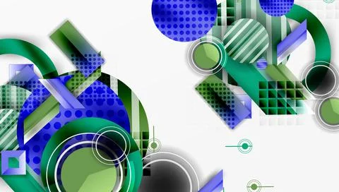 Dynamic complex geometric abstract background Stock Illustration