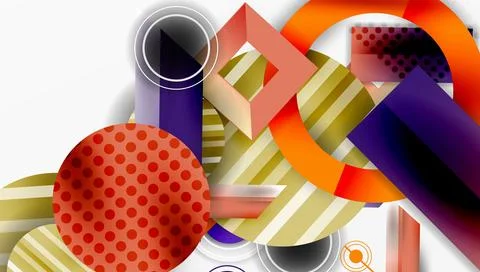 Dynamic complex geometric abstract background Illustrazione stock