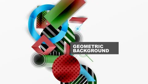 Dynamic complex geometric abstract background Stock Illustration
