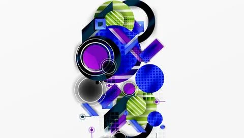 Dynamic complex geometric abstract background Stock Illustration