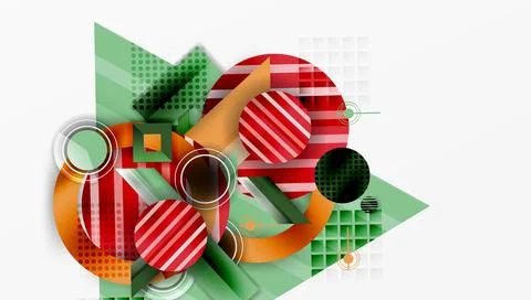 Dynamic complex geometric abstract background Stock Illustration