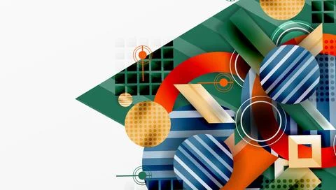 Dynamic complex geometric abstract background Illustrazione stock