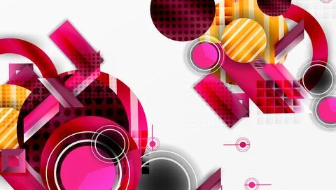 Dynamic complex geometric abstract background Stock Illustration