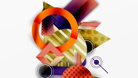 Dynamic complex geometric abstract background Stock Illustration
