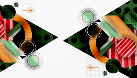 Dynamic complex geometric abstract background Illustrazione stock