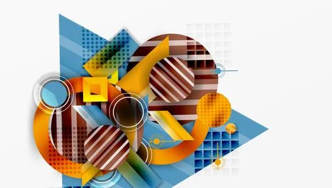 Dynamic complex geometric abstract background Stock Illustration