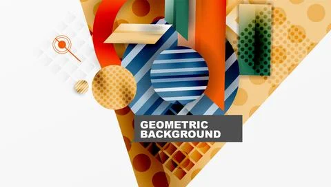 Dynamic complex geometric abstract background Stock Illustration
