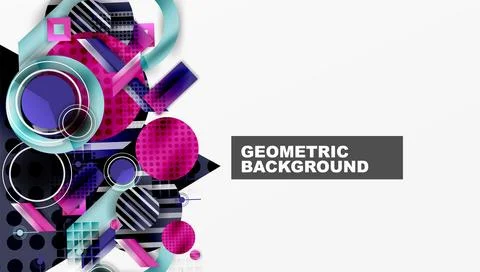 Dynamic complex geometric abstract background Illustrazione stock