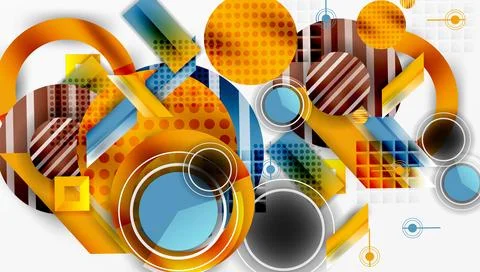 Dynamic complex geometric abstract background Illustrazione stock