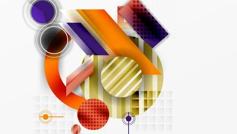 Dynamic complex geometric abstract background Stock Illustration