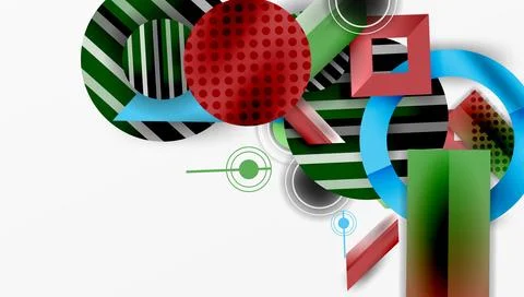 Dynamic complex geometric abstract background Illustrazione stock