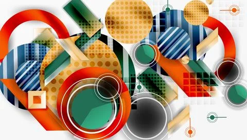 Dynamic complex geometric abstract background Illustrazione stock