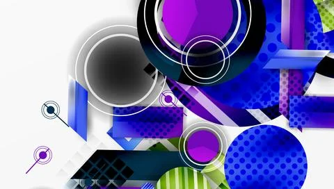 Dynamic complex geometric abstract background Illustrazione stock