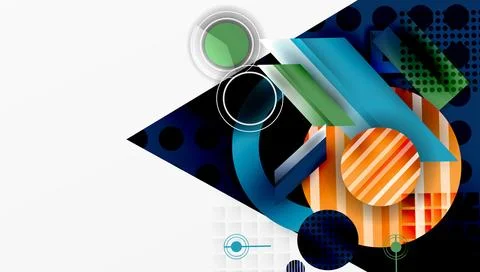 Dynamic complex geometric abstract background Illustrazione stock