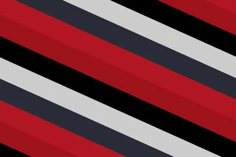 A dynamic composition featuring repeating diagonal bands of red, black Stockillustratie