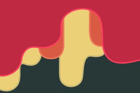 A dynamic composition featuring smooth, overlapping organic forms in a vibran Stock Illustration
