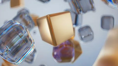 Dynamic composition with shapes. Technology style. Soft focus. Bokeh fisheye Stock Illustration