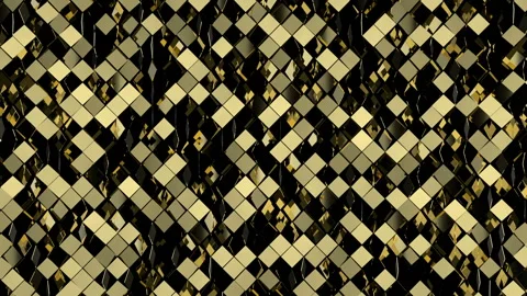 Dynamic computer graphics. Gold rhombus pattern animation. Stock Footage 117481787