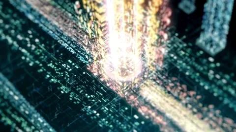 Dynamic computing meta verse motion illustration. Stock Footage 334022913