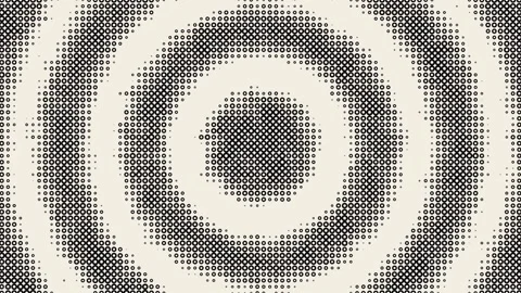 Dynamic concentric dot pattern minimalist graphic background with Stock Footage 348772414