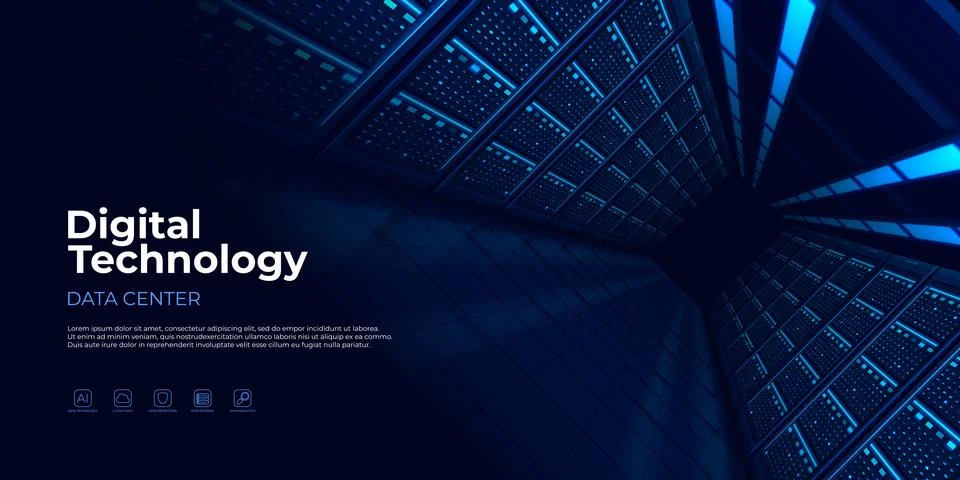 Dynamic Concept of Data Center 库存插图