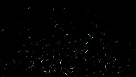 Dynamic confetti elements colorful motion on black backdrop animation Stock Footage 327522513