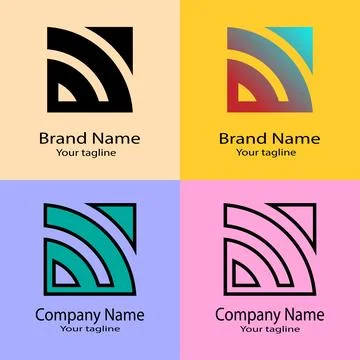 Dynamic Connection Icon logo design Stock Illustration