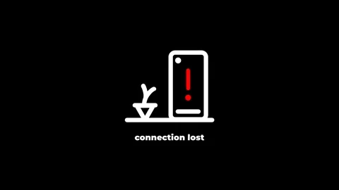 Dynamic Connection Status Animation - Lost, Reconnecting, and Connected Net.. Stock Footage 340058030