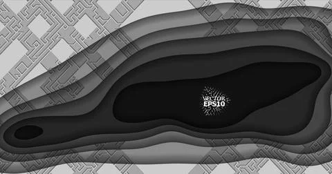 Dynamic contrast of gray and black background with abstract design in shade.. Stock Illustration
