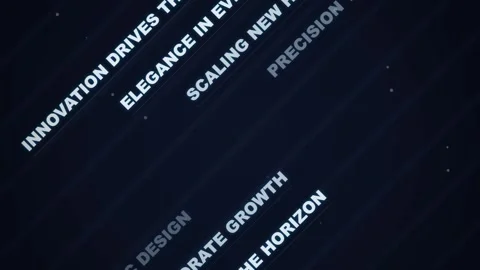 Dynamic Corporate Text Animation: Motion, Technology, Precision, Growth Stock Footage 346661785