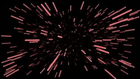 Dynamic cosmic dust explosion, fiery abstract particles burst on black screen Stock Footage 340378125