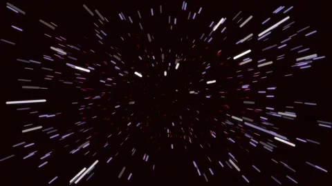 Dynamic cosmic energy explosion: glowing magenta particle burst on black scre Stock Footage 342205520
